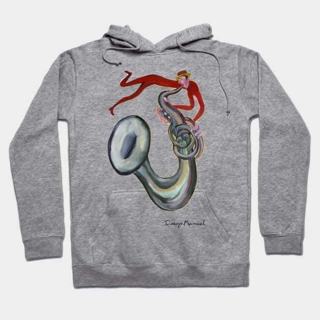 Crazy Sax 2 Hoodie by diegomanuel